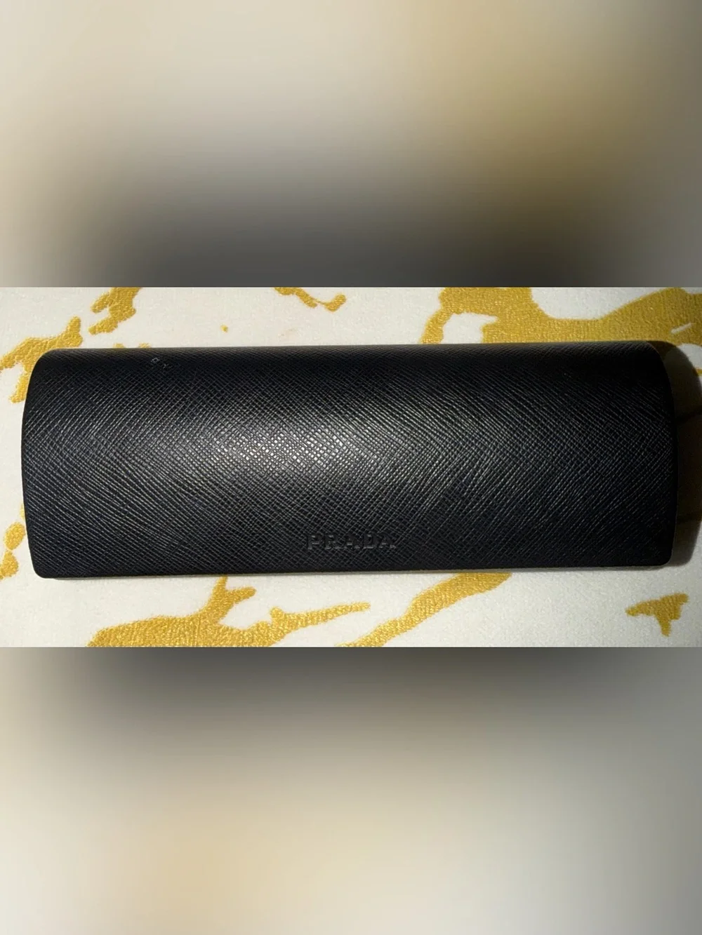 Prada Black Saffiano Leather Glasses Case